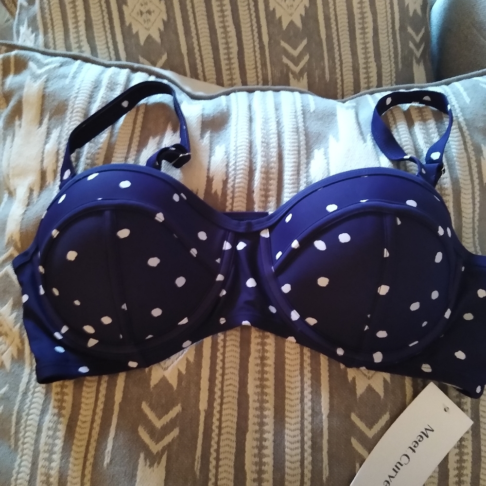 Meet curve Purple Bikini Top